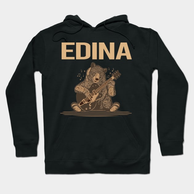 Brown Bear Guitar Edina Hoodie by rosenbaumquinton52